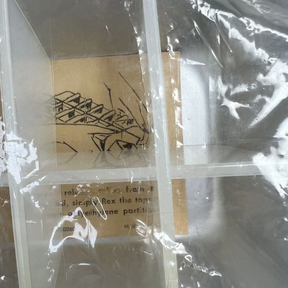 Vintage Ice Cube Tray Aluminum Metal W/ Plastic Cube Divider USA NEW‎